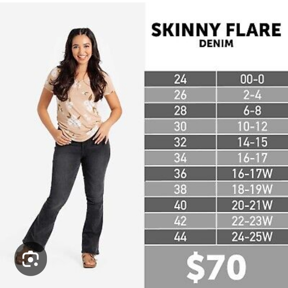 LulaRoe  Skinny Flare Denim  32 - Picture 7 of 7